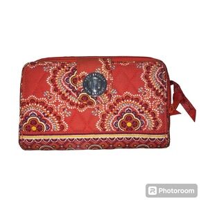 Vera Bradley Turnlock Wallet in Paprika Orange Retired Vera Bradley